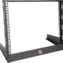 RIVECO 8U Desktop Rack for Network & Audio, 19 Inch 2 Post Open Frame Cabinet with Reinforced Beam, Free Standing Tabletop Racks for IT Server Music Recording Studio AV Equipment