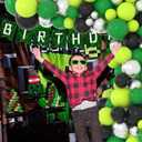 3 x Lime Green Black Silver Balloon Garland Arch Kit - Green Black Balloons Saint Patrick's Day Balloons for Birthday Baby Shower Graduation Soccer Video Game Jungle Safari Party Decorations