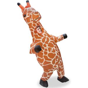 Camlinbo Halloween Inflatable Giraffe Costume for Adult Women Men Full Body Blows Up Halloween Funny Costume Cosplay Party