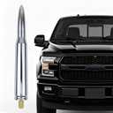 7.8in Chrome Bullet Antenna 50 Cal Truck Antenna Fittings Compatible Fit for Ford F150 F250 F350 Raptor/Dodge RAM 1500 2500 3500/Chevrolet Silverado & GMC Majority Short Replacement Antenna (Chrome)