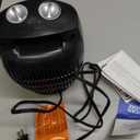 BLACK+DECKER Personal Ceramic Heater, Space Heater for Office Desk, Home Office & Personal Use Desk, 2 Heat & Fan Only Settings, Adjustable Thermostat, BHDC201, Black