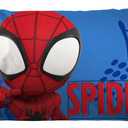 Jay Franco Kids Sheet Set with Fitted, Flat Sheets & Pillow Cover - Ultra-Soft Bedding with Pillowcase for Room Decor, White - Spidey & Friends, 3 Piece Twin