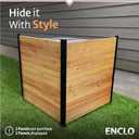 42in H x 38in W (2 Panels) No Dig Enclo Richmond Cedar Wood Privacy Screen, Ideal Outdoor Privacy Wall, Pool Equipment Enclosure, Trash Can Enclosures, Air Conditioner Fence, EC18008