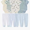 Baby Layette Set Baby Boys' 7-Piece Bodysuits Pants Set Toddler Girl Boy Unisex Baby Gift Sets. Size 12Months 