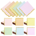 Layhit 150 Pack Pastel Napkins Scalloped Tea Party Napkins with Gold Foil Disposable Ice Cream Party Supplies for Dinner Birthday Wedding Cocktail Beverage Festival(Rainbow Color)