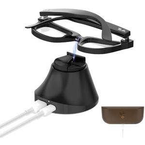 RCstyle HiBloks Magnetic Charging Station for Ray-Ban Meta Wayfarer/Skyler Smart Glasses (RW4006/RW4008/RW4010), Fast Charging Dock with LED Indicator, Compatible with Glasses Case