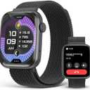 Smart Watches for Men Blood Pressure, DA GPT AI Waterproof Smartwatch, 1.9" AMOLED Display, 24/7 Heart Rate, Blood Oxygen, Stress Sleep Monitor, 123 Sports Fitness Tracker, Compatible Android and iOS (Dark Black Metal)