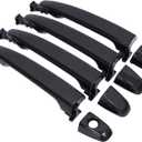 MOTOKU Black Exterior Door Handle Set for Toyota Camry Sienna Tacoma 4Runner Highlander Avalon for Lexus RX400h GX470 Front Rear Left Driver and Right Passenger Side