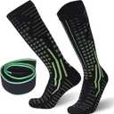 Merino Wool Waterproof Socks, Men Women Knee High Breathable Hiking Running Socks 1 Pair, Size S