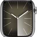 Apple Watch Series 9 [GPS + Cellular 41mm] Smartwatch with Silver Stainless Steel Case with Storm Blue Sport Band S/M. Fitness Tracker, Blood Oxygen & ECG Apps, Always-On Retina Display