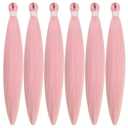 Light Pink Braiding Hair Pre stretched Hypoallenic Box Braiding Hair Extensions Feed in Braids Synthetic Crochet Braids