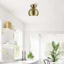 Livex Lighting, 45487-01, Stockton, Globe Semi-Flush, Antique Brass