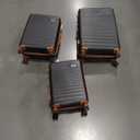 Luggage Sets 5 Piece, Suitcases with Wheels, Hardshell Suitcase Set, ABS Carry on Luggage Set with TSA Lock, Travel Luggage (Black)