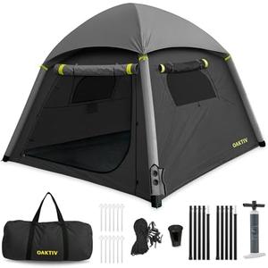 CloudCamp Inflatable Tents for Camping- 6 People Waterproof Oxford Fabric(210D), Quick Setup Air Tent with Manual & Battery Pump, UV Protection, 4-Season Inflatable Tent