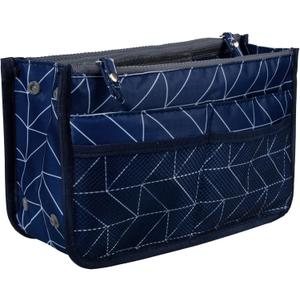 Vercord Updated Purse Handbag Organizer Insert Liner Bag in Bag 13 Pockets Navy Blue Large