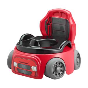 The First Years Training Wheels Racer Potty Training Toilet - Race Car Training Potty - Includes Detachable Toddler Toilet Seat and Kids Potty - Ages 18 Months and Up (1 Count (Pack of 1))