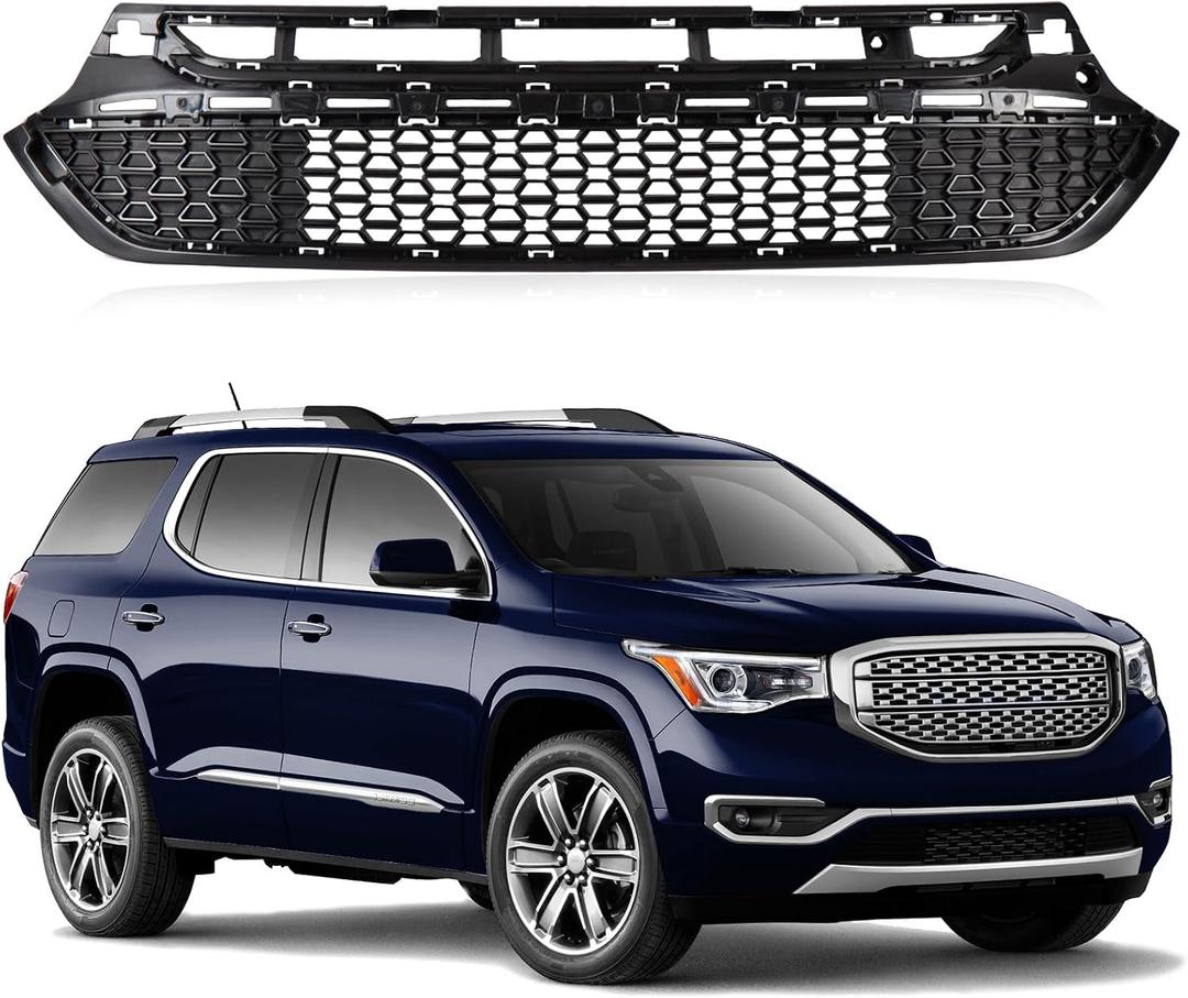 Front Bumper Lower Grille Compatible with GMC Acadia 2017-2019 Front Bumper Cover Hood Mesh Grille Replace:23159135