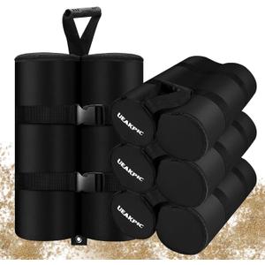 Extra 240 LBS Canopy Weights Sand Bags Set of 4, Plug Size Heavy Duty Tent Leg Sandbag for Outdoor Sun Shelter, Gazebo, Patio Umbrella (Black, 60 Lbs x 4)