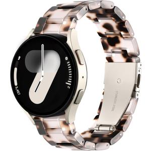 Lerobo Lightweight Resin Band Compatible with Samsung Watch 7 6 5 4 40mm 44mm Galaxy Watch 4 6 Classic 42mm 46mm 43mm 47mm Galaxy 5 Pro 45mm Active 2 40mm 42mm, 20mm Smartwatch Band for Women Men