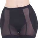 Lu's Chic Women's Padded Shapewear Shorts Hip Padding Lifter Panties Mesh Body Shaper Shorts Shapewear (Medium, Black-1)