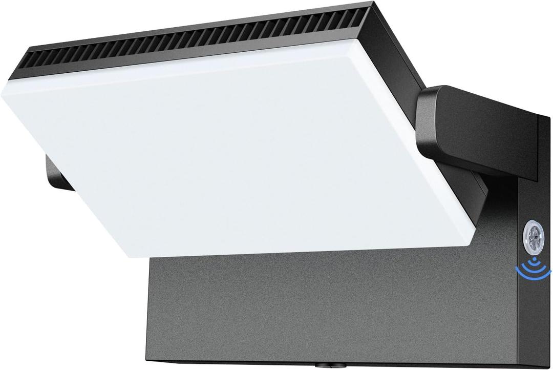 Modern Sleek LED Flood Light, 360 Rotatable 120W Commercial Wall Pack with Dusk to Dawn, 18000LM 5000K Waterproof Outdoor Lighting for Yard, Driveway, Car Lot, Building