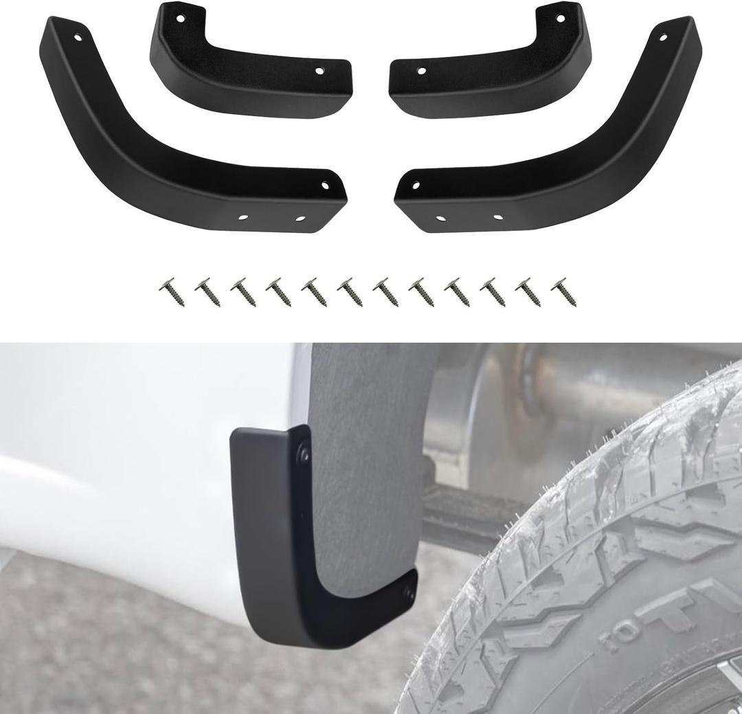 TECHPICCO Mud Flap Delete Fit for Chevy Silverado 2019-2024, Mud Guards Mudflaps Delete Compatible with Chevrolet Silverado 1500 Accessories 2019-2024