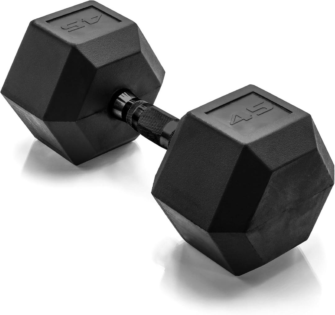 CAP Barbell Coated Hex Dumbbell Weight - Single | 45 lbs 