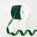 MEEDEE Hunter Green Velvet Ribbon 5/8 Inch Single Face Nylon Velvet Ribbon 25 Yards Velvet Green Ribbons for Christmas Tree, Ornaments, Gift Wrappig, Rustic Wreath, Invitations, Bouquet, Sewing Crafts
