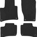 Car Floor Mats Custom Fit for Porsche Cayenne 2011-2018 Full Black Rubber Auto Floor Liners Set Waterproof All Weather Protection Heavy Duty Odorless