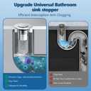 Sink Drain Strainer, 4 Pcs Pop Up Sink Stopper Bathroom with Removable Hair Catcher Basket, Kitchen Bathroom Drain Stopper Filter, Drain Hair Catcher for 1.1"-1.45" Basin Drain Holes