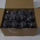 12Pcs Mini Lantern for Cowboy Halloween Christmas Wedding, Black 6" Candle Lantern with Flickering LED for Camping Western Party Decorations, Table Centerpiece, Hanging Lamp Ornaments Bulk