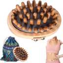 ElevateTech Meridian Pressure Brush,Wood Therapy Massage Tool for Belly Fat | Wooden Meridians Massager Comb, Handheld Massage Body Brush, for Cellulite Remover, Lymphatic Drainage, Muscle Pain Relief