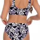 Beautikini Period Swimwear Two Piece Menstrual Leakproof Sporty Bikini Sets Bathing Suit Period Swimsuit for Teen Girls (Blue, XS)