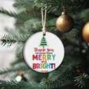 Thank You for Making School Merry and Bright - Thank You Teacher End of Year Gifts from Student, 2025 Christmas Ornament Teacher Appreciation Gift (C5)