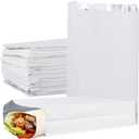 SINJEUN 300 Pack Foil Sandwich Bags, 12.2 x 6.3 x 1.6 Inch Insulated Hamburger Wrappers, 4 LB Grease Resistant Foil Paper Bags for Breakfast Lunch, Fast Food, Serving, BBQ, White