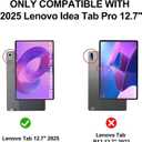 Keyboard Case for Lenovo Idea Tab Pro 12.7'' 2025, Protector Cover Case for Idea Tab Pro 12.7inch Keypad with Pen Holder for Lenovo 2025 Tablet Wireless Keyboard Folio, Adjustable View Angles, Black