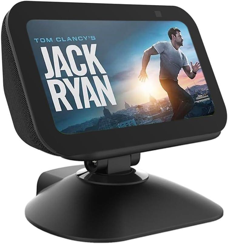 Dianves Adjustable Stand for Echo Show 5 (3rd Gen) Tilt + Swivel Stand Multi Angle Rotation Magnetic Anti-Slip Base for Show 5,Rotatable All Around Compatible with Mobile Phones (Black)