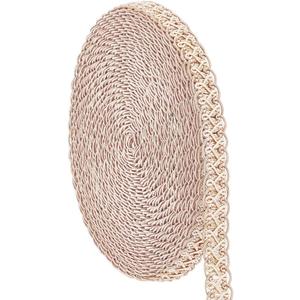 PH PandaHall 12m/13 Yards Polyester Braided Lace Trim, 15mm/0.6 inch Woven Braid Trim Sewing Centipede Lace Ribbon Decorative Gimp Trim for Curtain Upholstery Home Decoration Handicraft (Tan)