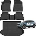 for Kia Seltos Floor Mats 2024 2025 2026 S/LX/EX/X-Line, (Cargo Liner Only Fit The Upper Layer) All Weather Car Mats for Kia Seltos Accessories