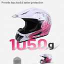 OUMURS Youth Dirt Bike Helmet DOT Certified for Boys & Girls Ages 5-14, Four Wheeler, Motocross, BMX, MX, UTV, Go Kart, Racing, Skateboard, Baseball, Medium (White)