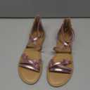 Soda Girls Sandals Open Toe Kids Summer Flat Sandals with Zipper Fashion Dress Flower Shoes for Wedding Party 5