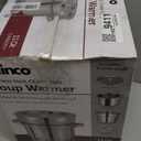 Winco 211 Stainless Steel Marmite Soup Chafer 11qt Round W/ Cover & Fram