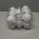 2 x White Iridescent Christmas Ball Ornaments, 9pcs 3 Iridescent White and Transparent Shinny Hanging Ornaments for Christmas Tree Decoration Xmas Home Decor Christmas Party Holiday Decorations