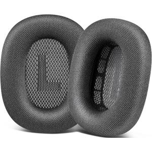 SOPROM Ear Cushions for Airpod Max Over-Ear Headphones Earpads Replacement Covers Cups Pads with Durable Mesh Fabric, Softer Foam - Space Gray