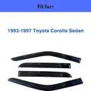 Window Visors Rain Guards for 1993-1997 Toyota Corolla Sedan