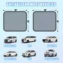 ZATOOTO Car Window Shades Car Window Shade for Baby Transparent Sun Blocker UV & Anti-Glare Protection for Camping, Napping, and Relaxing Auto Covers 2 Pack,15.75 * 13.78 in