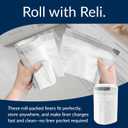 Reli. SuperFit Code H (225 Count) | Compatible with Simplehuman Code H | Custom Fit Liners | Drawstring Trash Bags | 30-35 Liter / 8-9 Gallon | White | Roll Pack