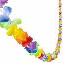 GIFTEXPRESS 72 ft Plastic Flower Lei Garland/Hawaiian Floral Border/Luau Party Flower Garland/Hawaiian Party Garland/Luau Party Decoration