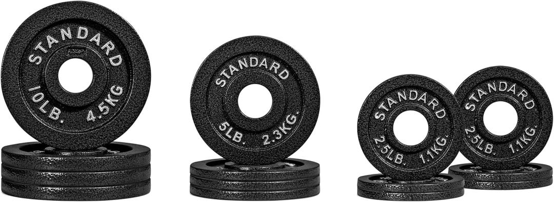 CAP Barbell 2-Inch Olympic Cast Iron Plate Weight Set | 75-285 lbs | Multiple Options