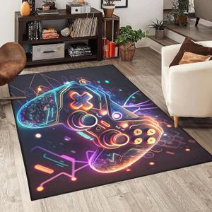 Gaming Area Rugs for Boys Cool Gamer Rugs Teens Large Video Games Carpets for Bedroom Game Console Decorative Floor Mats for Playroom 60" x 39"